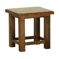 Riad Rustic Oak Lamp Table