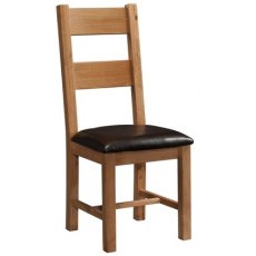 Riad Rustic Oak Ladder Back Dining Chair