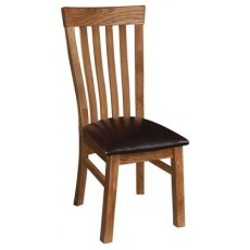 Riad Rustic Oak Slatted Back Dining Chair