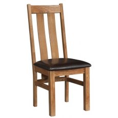 Riad Rustic Oak Twin Slat Dining Chair