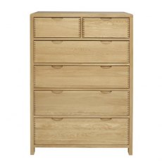 ercol Bosco 6 Drawer Tall Wide Chest