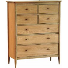 ercol Teramo 7 Drawer Tall Wide Chest