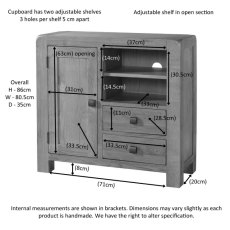Avon Oak Sideboard Media Unit