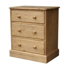 Woodies Pine 3 Drawer Tallboy Chest