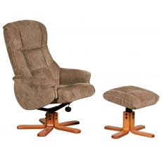 Bari Chair & Stool - Beige/Cherry Base