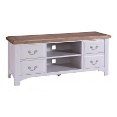 Fleur grey painted TV unit