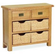 Countryside Small Sideboard (2 drawers) with 4 Baskets