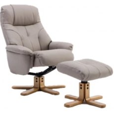 Corsica Chair & Footstool - Pebble