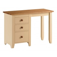 Jersey ivory paint single pedestal dressing table