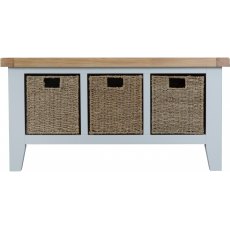 Newlyn Large Hall Bench (Grey Finish)