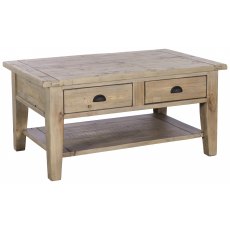 Outback reclaimed timber coffee table with shelf