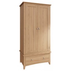 Omega Natural double wardrobe on drawer