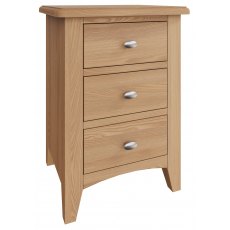 Omega Natural 3 Drawer Bedside