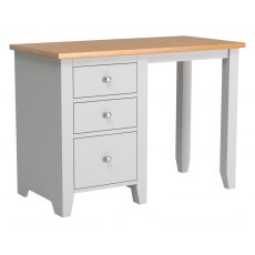 Jersey grey paint single pedestal dressing table