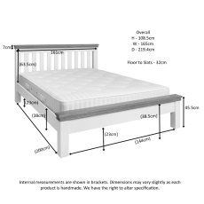 Geneva Painted 5' King Size Bed Frame