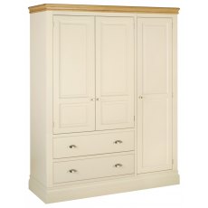 Geneva Painted Triple Robe With 2 Drawers