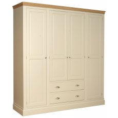 Geneva Painted Quad Combi Wardrobe