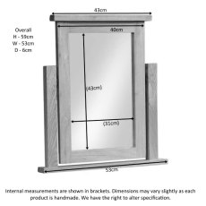 Bristol Oak Dressing Table Mirror