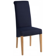 Lisbon Dark Blue Fabric Chair