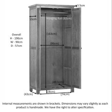 Bristol Oak Double Wardrobe Bristol Oak Double Wardrobe