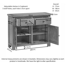 Bristol Oak 2 Door Sideboard