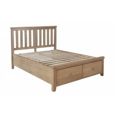 Bergen 4'6'' Wooden Bed with Drawer Foot End