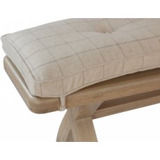 Bergen 2m Bench Cushion Grey Check (Cushion Only)