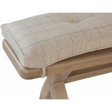 Bergen 2m Bench Cushion Natural Check (Cushion Only)
