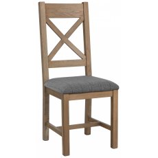 Bergen Cross Back Chair - Grey Check