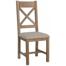 Bergen Cross Back Chair - Natural Check