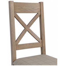 Bergen Cross Back Chair - Natural Check