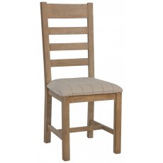 Bergen Slatted Dining Chair - Natural Check