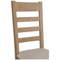 Bergen Slatted Dining Chair - Natural Check