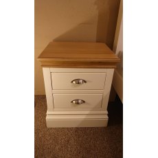 #Geneva 2 Drawer Bedside (Ivory)