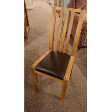 #ercol Bosco Dining Chair (Brown PU Seat)