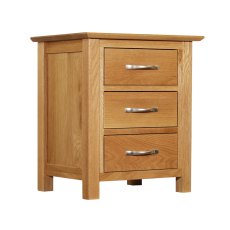 Lisbon Oak 3 Drawer Bedside