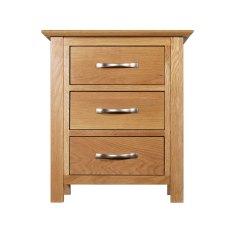 Lisbon Oak 3 Drawer Bedside