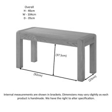 Avon Oak 104cm Bench