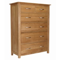 Lisbon Oak 4 + 2 Chest of Drawers