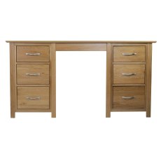 Lisbon Oak Double Pedestal Dressing Table