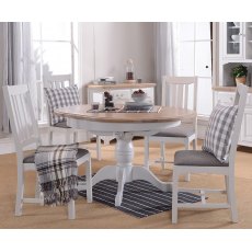 Fleur Extending Round Dining Table & 4 Chairs