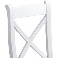 Newlyn Cross Back Chair Wooden (White Finish)