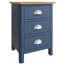 Sigma Blue 3 Drawer Bedside