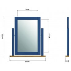 Sigma Blue Trinket mirror