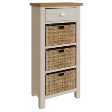 Sigma Grey 1 Drawer 3 Basket Unit