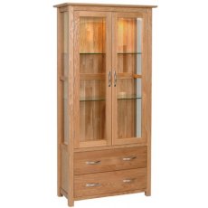 Lisbon Oak Glazed Display Unit