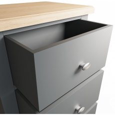 Omega Grey 5 drawer narrow chest