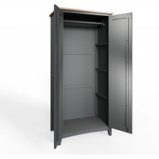 Omega Grey 2 Door full hanging wardrobe