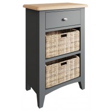 Omega Grey 1 Drawer 2 Basket Unit