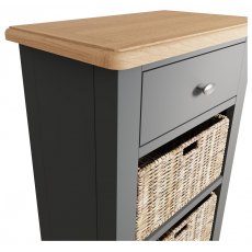 Omega Grey 1 Drawer 2 Basket Unit